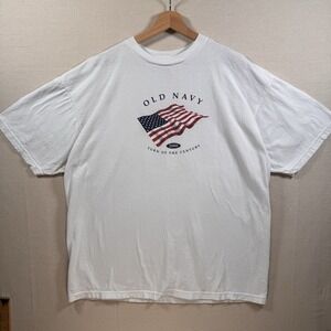 Vintage 2000 Old Navy, American flag T-shirt Turn Of Century Size XXLarge